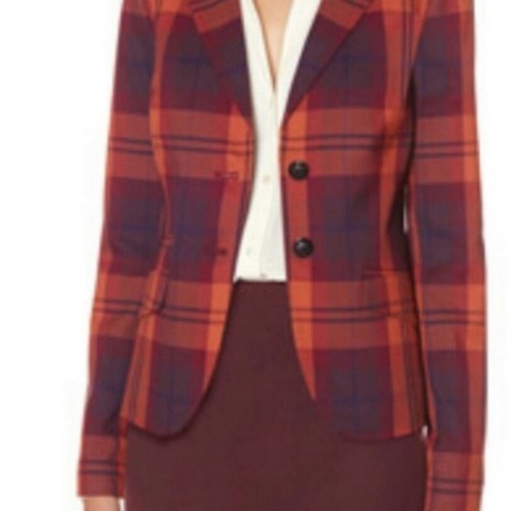 The Limited Orange and Burgundy Blazer sz S